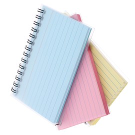 jojofuny 3pcs Colored Index Card Notepads Ruled Spiral Memo Pads for School and Office Portable Note Cards for Study and Presentations