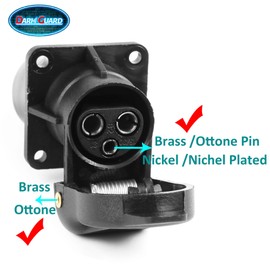 DARKGUARD 2Pieces 3 Pin Tractor Plugs and 2Pieces 3Pin Tractor Sockets 12v 24v,Din 9680,3Flat Terminals,Waterproof 3pin Trailer plug Socket, 3pin Towbar Socket Plug for RV Van (3pin Plug Socket K2S42)