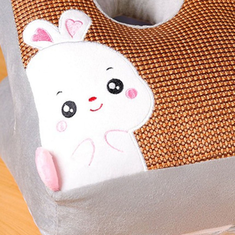 Desk Pillow Cartoon Style Breathable Double Sided Rattan Mat Soft