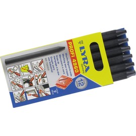 Lyra 6897.4 Wax Marking Crayons Pack of 12 Black