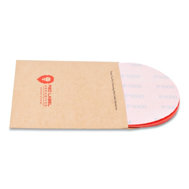 Red Label Abrasives 6 Inch 1000 Grit High Performance Hook