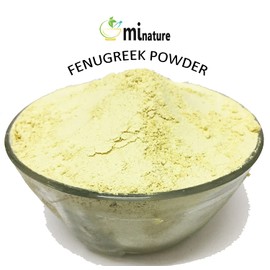 mi nature USDA CERTIFIED Organic Fenugreek Powder (TRIGONELLA FOENUM)(100% NATURAL , ORGANICALLY GROWN ) (227g / (1/2 lb) / 8 ounces) - Resealable Zip Lock Pouch