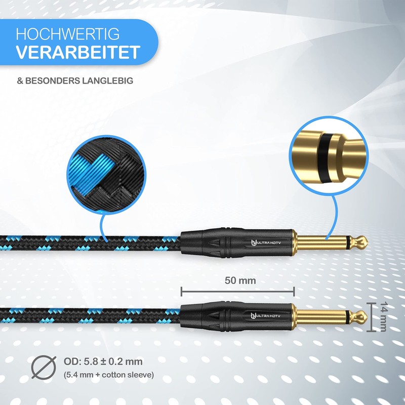Ultra HDTV Premium 6.35 mm Instrument Cable - 10 Metre