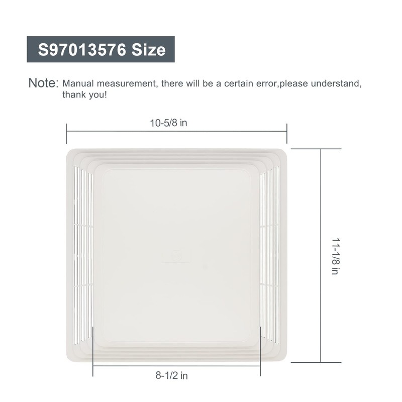 S97013576 Replacement Bathroom Fan Cover Grille for Broan NuTone Models