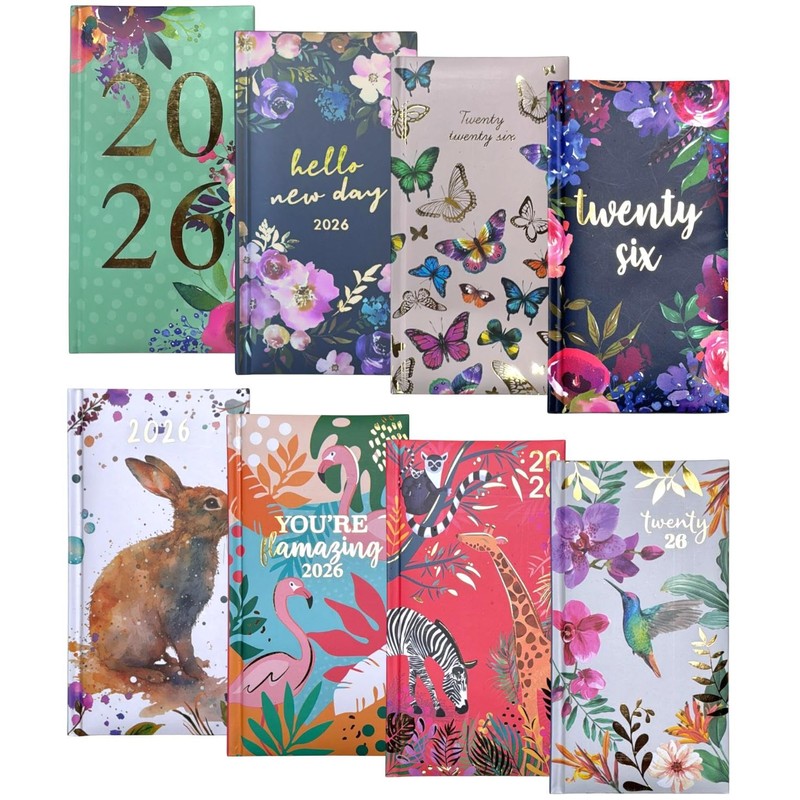 2026 Diary Slim Size Week to View Diaries Full Year
