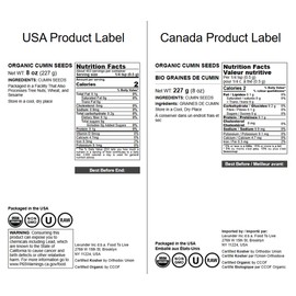 Food to Live Organic Cumin Seeds, 8 Ounces – 100% Natural, Non-GMO, Aromatic Seasoning, Perfect for Spices, Baking and Pickling, Vegan, Kosher, Bulk