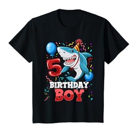 Kids Shark 5th Birthday Boy T-Shirt