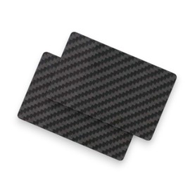 M&M Smartek 2 x Carbon Fibre Card in Credit Card Format Snow Slider Made of Real Carbon Fibre in Black, black, Classic