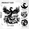 Rajukit Phoenix Wall Art, Wall Decor Metal Phoenix Rising Statue,