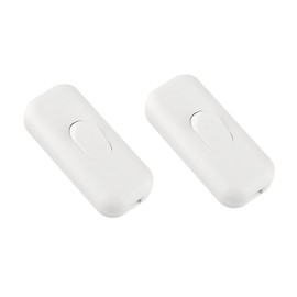 2 x 6A 2 Pin and 3 Pin Rocker Switch for Small Appliances or Lamps, White
