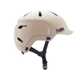 Bern Watts 2.0 Adult Bicycle Helmet, Brim Style, Multisport Certified, Compass Dial-Adjusted Fit, for Biking, Skating, Boarding (Matte Sand, Small)