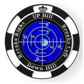 SlopeMaster ProGreen Reader - Golf Ball Marker with High Precision Green Reading Aid Golf Accessories for Men Women (Black&DarkBlue)