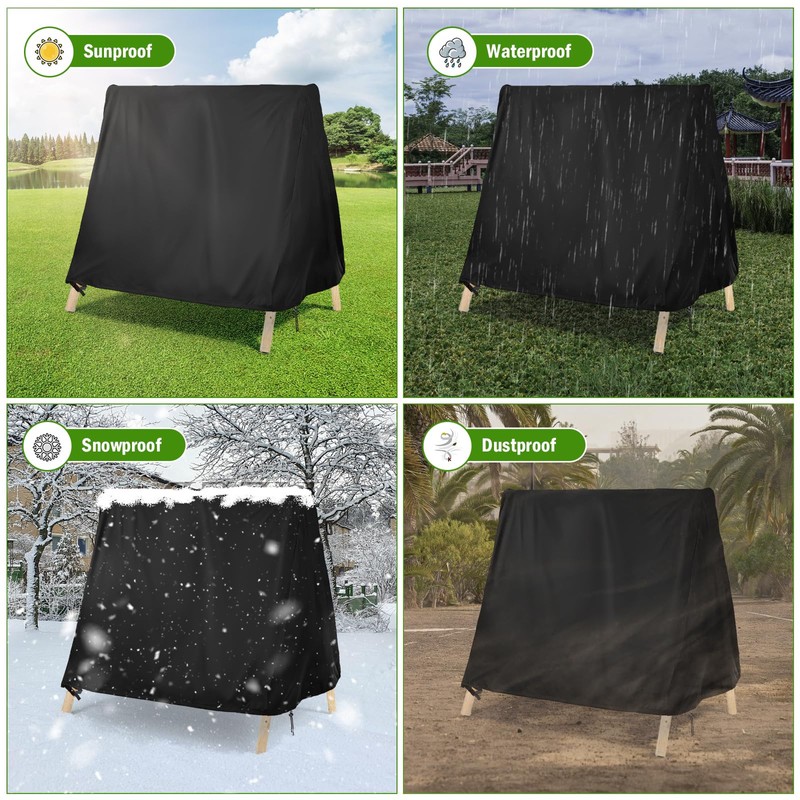 Kasla Outdoor Swing Cover for A Frame Patio Swing, 89"L×50"W×77"H