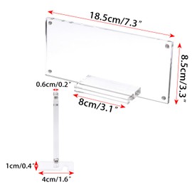 TOLIDA 2 Packs Clear Acrylic Dollar Bill Display Holder - Dollar Cash Dsiplay Frame, Paper Money Currency Ticket Protector for Bill Collectors Collection