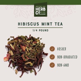 Monterey Bay Herb Co. Hibiscus Mint Tea | Citrus & Mint | Soothing & Relaxing Flavor (1/4 Pound)