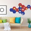 uxcell 8 Pcs Hexagon Felt Pin Board with 40 Pcs