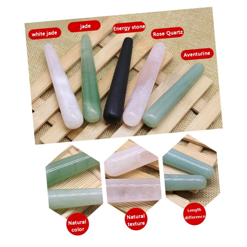 KOMBIUDA Jade Face Roller and Gua Sha Tool Natural Pink