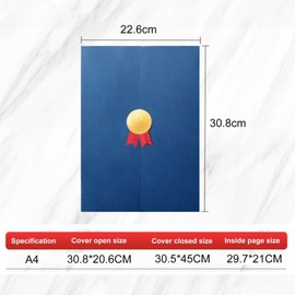 10pcs A4 Certificate Holders Professional Certificate Sleeves Honor Certificate Cover Diploma Covers Tri-Fold Document Covers Graduation Diploma Folder Diploma Holder Certificates Cover for A4 Paper