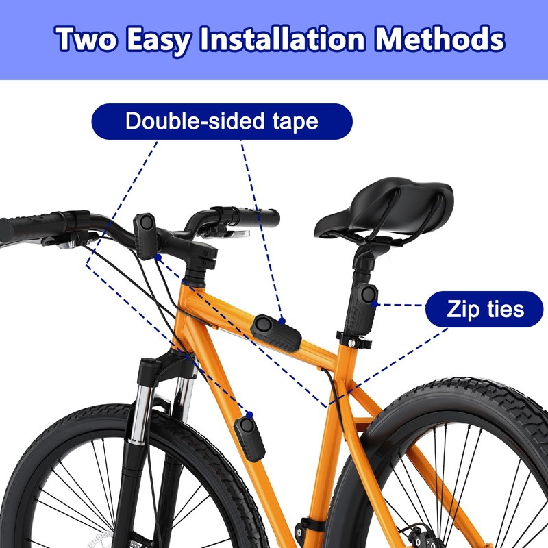 KCMYTONER Bike Alarm 6Pcs, Bike Alarms for Ebikes, Alarm for