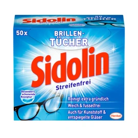 Sidolin Glasses Wipes, Pack of 2 (2 x 50 Pieces)