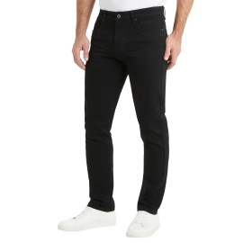Kenneth Cole Men's Jeans Straight Fit Stretch Denim, Black, 34 x 32