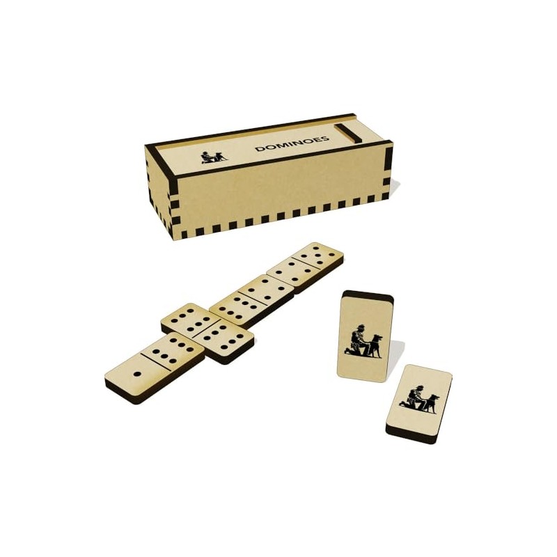 Azeeda 'Police Dog Handler Kneeling' Domino Set & Box (DM00052202)