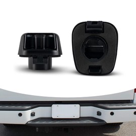 DYEKNEE 2 PCS Car License Plate Light Housing, 2.13" x 1.5" PC Waterproof and Durable Housing, 1:1 Precise Fitting LED Tag Lamp Accessory, Compatible with Nissan Frontier/Armada/Titan/Xterra (Black)