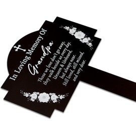 JNwhy Cemetery Decorations for Grave Metal Grave Decorations for Cemetery Grave Markers Decoration for Humans Waterproof (Grandpa)