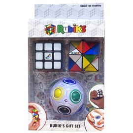 Rubik's Cube 3-Piece Gift Set (Rainbow Ball, Squishy Cube and Magic Star Puzzle), Pocket Educational STEM Toy, Brain Teaser, Stress Relief, Fun Additive Sensory Fidget Toys for Adults, Teen and Kids