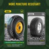 Wiltire (2 Pack) 4.10/3.50-4 Flat Free Tire and Wheel 10-Inch