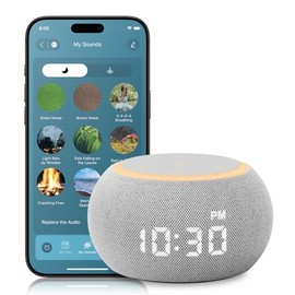 Sound Machine for Sleep Smart White Noise Machine for Adults 507 Sounds | Santebee Sleep Machine Night Light Timer Dual-stage Alarm&Snooze, 2 Custom B