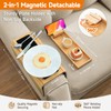Bamboo Sofa Arm Tray – 2-in-1 Magnetic Detachable Couch Cup