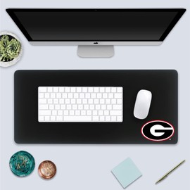 OTM Essentials University of Georgia Classic Cloth Desk Mat, Durable Office Supplies, Non-Slip Base, Responsive Desk Pad with Smooth Cloth Surface, Black