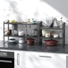 Expandable Cabinet Shelf Organizer Adjustable Metal Spice Rack Stackable Freestanding