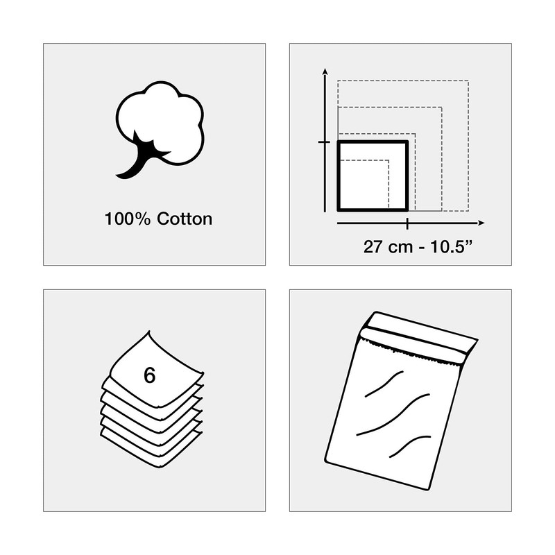 '"Ducky Children's Handkerchiefs – approx. 30 cm, 6 Pieces