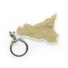 Generico Keyring with 3D orography from Sicily, brown-white