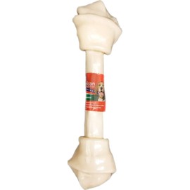 Pet Factory American Beefhide 12" Knotted Bone Dog Chew Treat - Natural Flavor, 1 Count/1 Pack