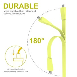 Koffmon Replacement Charger Micro USB Cable Power Cord Line Compatible with Ultimate Ears UE BOOM Boom2 Boom3 Megaboom3 Miniboom Roll Speaker PC/DC (Yellow)