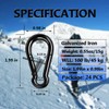 Ekunbuy Black Carabiner Clip, Heavy Duty Spring Snap Hook Quick