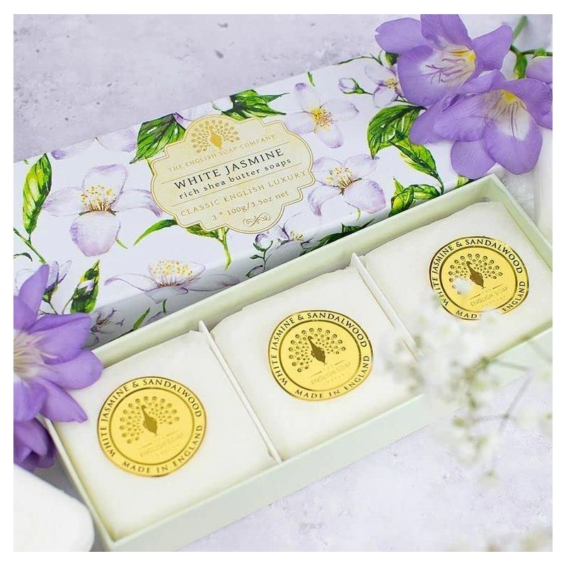Gift Boxed Hand Soaps 3 x 100g White Jasmine &