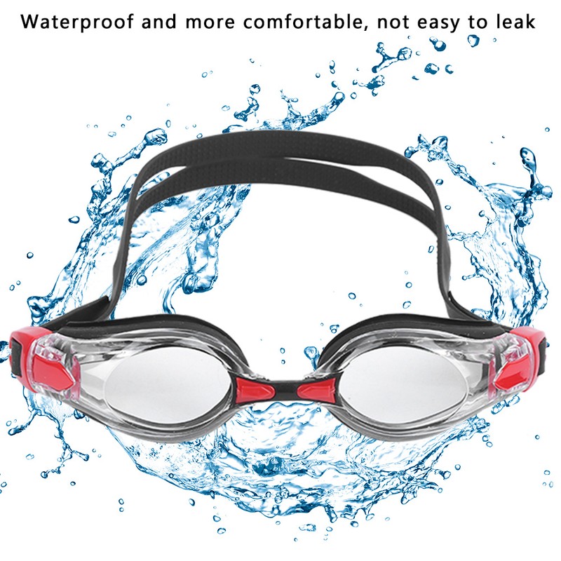 2Pcs Large Frame Swimming Glasses Electroplated Adults Goggles for Training