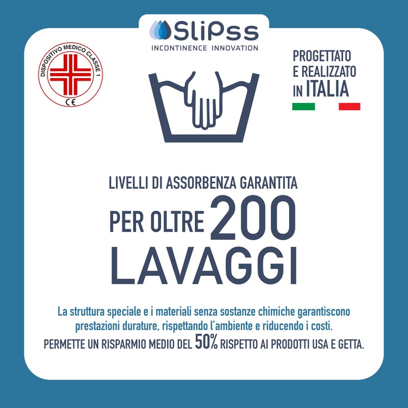 SliPss Medium - Incontinence nappies for men, discreet, washable and