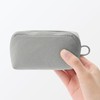 MUJI 84475771 Wrinkle Nylon Large Opening Pouch, Gray, S, Approx.