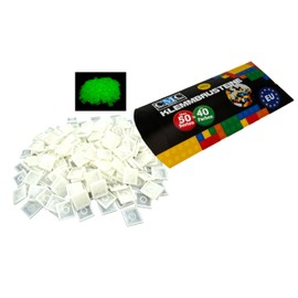 250 x Clamping Blocks Tiles Building Blocks 2 x 2 Nubs Compatible Free Choice of Colours (200 - Glow in The Dark)