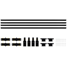 VANoopee 16FT H Track Lighting System - Black Rail Kit With End Caps & Live End Feed Connector - Compatible With Single Circuit 120V H Style Track Heads