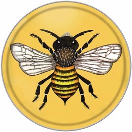Krouterebs Bee Honey Bee Bumble Bee Vintage Style Round Metal Tin Sign Home,Living Room,Kitchen,Dining Room,Bedroom,Farmhouse,Wall Decoration 12x12 inches