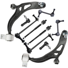 Detroit Axle - 10pc Front End Kit for Ford 2011-2018 Explorer 2013-2018 Police Interceptor Utility, 2 Lower Control Arms with Ball Joint 4 Outer Inner Tie Rods 4 Front Rear Sway Bar Links Replacement