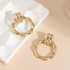Bamboo Earrings for Women, Statement Exaggerate Bamboo Hoop Gold Plated