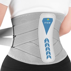 ITHW Back Brace for Lower Back Pain, Back Support Brace for Women and Men with Adjustable Strap, Lower Back Brace for Sciatica, Herniated Disc, Scoliosis (Small)