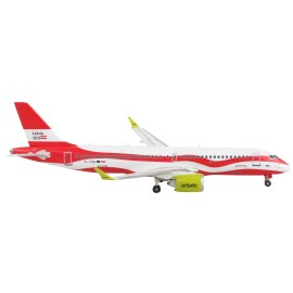 DCD Airbus A220-300 Commercial Aircraft "Air Baltic" White and Red 1/400 Diecast Model Airplane by GeminiJets